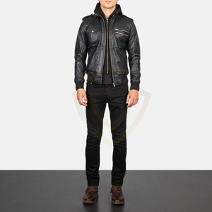 Stylish <b>Men's</b> Genuine Leather <b>Jacket</b> with <b>Long</b> Sleeve Latest Design Winter <b>Jacket</b> High Quality Best Popular Style Leather <b>Jacket</b> - Product Image 4