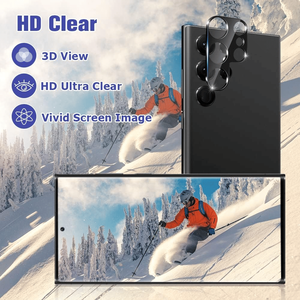 Lente di protezione dello schermo in vetro temperato idrogel per Samsung S23 S22 Ultra Made in USA - Product Image 3