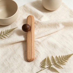 Tirador de Mueble Harmony Wood Sphere, Tirador de Cajón Minimalista de Doble Tono, Perilla de Mueble de Madera Estilo Japandi, Tirador de Mueble con Bola Flotante - Product Image 3