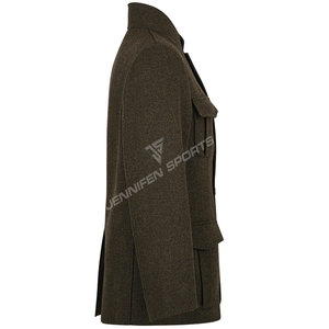 Veste en laine 100% pour la chasse en plein air, le camping et l'hiver, multi-poches, tactique, pour homme, avec fermeture à boutons - Product Image 5