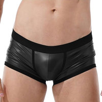 Caleçons Boxers Sexy en Cuir de Mouton Véritable de Luxe pour Hommes, Taille Mi-Haute, Tricotés, Personnalisables, avec Logo à la Taille, Motif Uni, pour Adultes