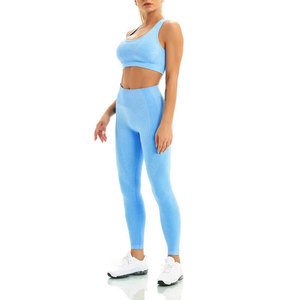 Conjunto Deportivo para Mujer, Leggings, Sujetador Deportivo, Ropa de Yoga, Pantalones Deportivos, Top Corto, Ropa Ajustada Activa, Sin Costuras, para Gimnasio y Fitness - Product Image 4