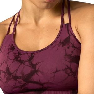 Sujetador deportivo tie-dye para mujer, sin costuras, con tiras en la espalda, logotipo personalizado, venta al por mayor, OEM, ODM, transpirable, ropa deportiva para gimnasio - Product Image 4