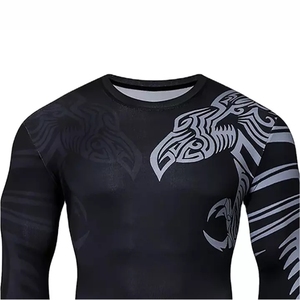 ออกแบบเสื้อรัดกล้ามเนื้อ MMA Rash Guard ของคุณเองด้วยเทคนิค Sublimation เสื้อ Bjj Rash Guard พิมพ์ลายตามสั่งสำหรับผู้ชาย Fortleo - Product Image 2