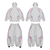 Ensembles coupe-vent personnalisés en gros, ensembles coupe-vent avec logo personnalisé, polyester Ripstop, usine OEM de streetwear
