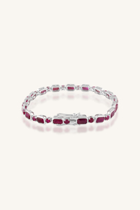 <b>Ruby</b> <b>Bracelet</b> in 92.5 Sterling Silver KLSB-20635 - Product Image 3