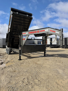 Nouvelle remorque agricole à col de cygne, benne basculante robuste en métal avec moteur, double essieu, pour le transport utilitaire en ranch et en construction - Product Image 3