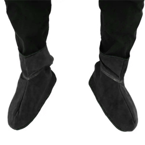 Guêtres de soudage en cuir de vachette pleine fleur de qualité supérieure, certifiées CE, ignifuges, pour la sécurité industrielle, protection des jambes et du corps - Product Image 5