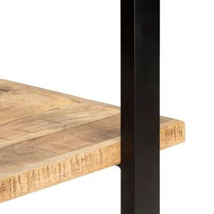 Libreria in legno di Mango grezzo a 4 livelli 31.5 "x 15.7" x 70.9 "-una soluzione di archiviazione elegante e duratura - Product Image 5