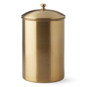 Luxury Textured Gold Kitchen <b>Canister</b> with Lid Engraved Brass Food Storage Jar Modern Airtight Coffee <b>Tea</b> Sugar Container - Product Image 3