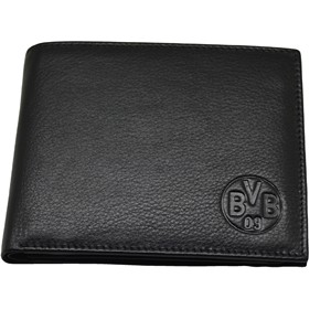 BVB Men's Genuine Leather Trifold <b>Wallet</b> with Embossed Logo <b>RFID</b> Protection Short Fold Design Daily Use - Product Image 1