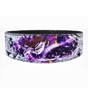 Cinturón de Levantamiento de Pesas con Estampado de Anime 2026, Cinturón de Entrenamiento de Piel Vacuna Transpirable con Hebilla de Palanca, Diseño Personalizado Ultra Ego Vegeta - Product Image 1