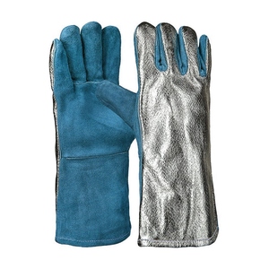 Gants de soudure en cuir de vachette de qualité supérieure, résistants à l'abrasion, pour travaux lourds, protection personnelle, gants de barbecue - Product Image 2