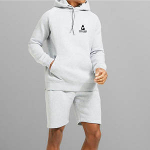Top Material Made <b>Men</b> Slim Fit Hoodie <b>Short</b> Set <b>Long</b> Sleeves Hoodie <b>Shorts</b> Set For Online Sale - Product Image 1