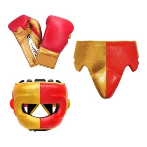 Conjuntos de Boxeo Azules y Blancos Nuevos, de Alta Calidad, con Diseño de Logotipo Personalizado, Guantes de Boxeo para Sparring, Protectores de Cabeza y Entrepierna RL-BS_119 - Product Image 1