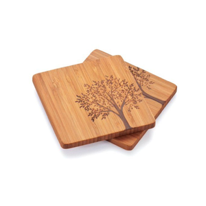 Juego de Posavasos de Madera de Bambú con Soporte, Fabricante OEM al Mejor Precio - Product Image 1