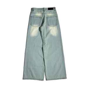 Jeans en denim uni foncé respirant et décontracté pour hommes, brodés, vente en gros directe du fabricant, pour l'été, l'automne et l'hiver - Product Image 4