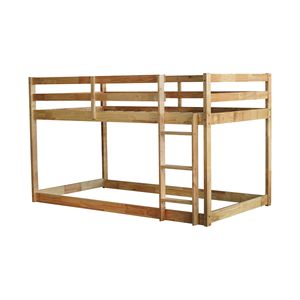 Letto a soppalco in legno massello con scaletta, piattaforma letto in gomma naturale rinforzata, doghe rinforzate, letti in legno di alta qualità - Product Image 2