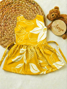 Conjunto de Kurta y Pantalón Peplum Étnico Tradicional Amarillo para Bebés Niñas, Ropa Casual de Algodón de Secado Rápido, Largo hasta la Rodilla, Corte Regular, para Todas las Temporadas - Product Image 3
