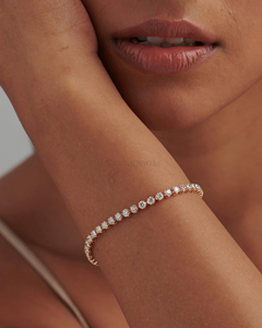 สร้อยข้อมือเพชรทรงกลมเจียระไนแบบ Brilliant Lab Grown Diamond พร้อมใบรับรอง IGI 14 กะรัต ทอง 10K 14K 18K สีเหลือง ขาว ชมพู สามารถปรับแต่งได้ เครื่องประดับหรูหรา - Product Image 6