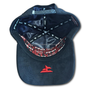 Nouvel arrivage : Casquette de sport courbée en daim noir avec visière en velours éponge, style vintage de luxe, pour hommes (Barbas Hats) - Product Image 6