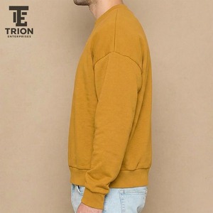 Custom Made Men's Winter Wear 100% Cotton Heavyweight Crewneck Zipper-Up Oversized Windproof Sweatshirt <b>Applique</b> Embroidered - Product Image 2