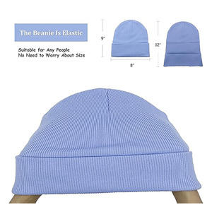 Vintage Ribbed Knit Beanie-Unisex Winter <b>Warm</b> <b>Hat</b> Soft Stretch Spandex/Cotton Minimalist Streetwear Essential - Product Image 4