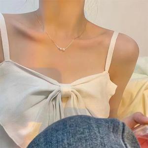 French Minimalist Temperament Natural Freshwater <b>Pearl</b> <b>Necklace</b> S925 Silver <b>Gold</b>-Plated Niche Design - Product Image 3