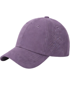 Casquette de baseball sportive respirante violette lavande avec sangle réglable, légère, séchage rapide, pour course en extérieur, gym, usage décontracté, qualité supérieure - Product Image 2