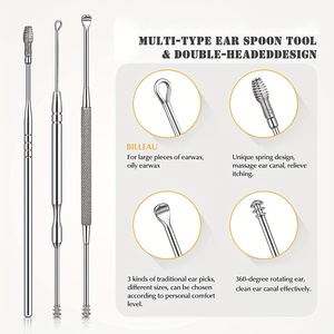 Premium Stainless Steel Ear Wax <b>Removal</b> Kit with Multi Design Ear Picks and Storage Case Safe Reliable Ear Cleaning <b>Tools</b> - Product Image 6