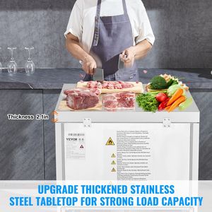 28 \ "attrezzatura di refrigerazione in acciaio inossidabile da cucina commerciale 7.4 Cu. Ft. Tavolo di preparazione per insalata di Sandwich congelato 1 frigorifero - Product Image 5