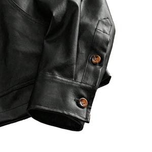 Veste universitaire en cuir pour homme avec logo personnalisé, style vintage, course automobile, bombardier, streetwear surdimensionné, veste chauffante d'hiver - Product Image 4