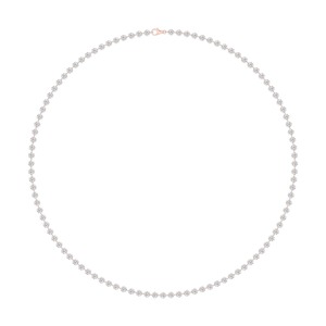 Premium <b>Drilled</b> Round Cut Lab Grown <b>Diamond</b> Floating Tennis Collar 18 Inch - Product Image 1