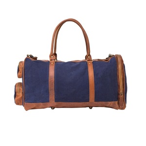 Sac de voyage en toile et cuir de haute qualité avec fermeture éclair, sac de transport OEM, export, imperméable LCTB-0081 - Product Image 5