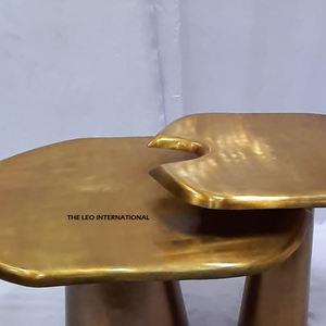 Juego de 2 Mesas de Centro de Aluminio, Diseño Moderno y Lujoso, Artículo Superventas, Diseño Simple, Mesa Dorada para Sala de Estar - Product Image 5