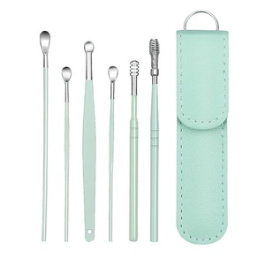 Professional Manicure <b>Kit</b> Stainless Steel Tools Portable <b>Nail</b> Care Set with Mint Green Case for Adult Use - Product Image 6