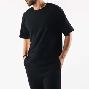 T-shirt de sport personnalisé pour homme - 100 % coton respirant à séchage rapide, col rond, pour la course, la gym, ou le quotidien, manches courtes, nouveau modèle vierge 2025 - Product Image 4
