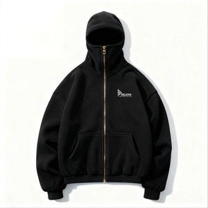 เสื้อฮู้ดดี้ผู้ชาย ผ้าฟลีซ 430 กรัม ทรงปกติ พิมพ์ลายดิจิตอล สีพื้น ย้อมสี 100% ผ้าฝ้าย สปริง สตรีทแวร์ เป็นมิตรกับสิ่งแวดล้อม สีพื้น 2 ชิ้น - Product Image 4