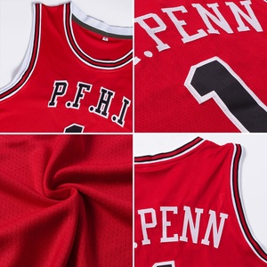 Camiseta de Baloncesto Roja Personalizada sin Mangas con Cuello Redondo y Malla, Nombre del Equipo y Número, Ropa Deportiva para Entrenamiento Juvenil - Product Image 4