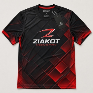 อุตสาหกรรม ZIAKOT เสื้อยืดผู้ชายดีไซน์ใหม่สีส้มรอยัล-ขาว ลายพิมพ์ 3 มิติ แบบนามธรรม ลายเส้นแปรง สำหรับการแสดง - Product Image 3
