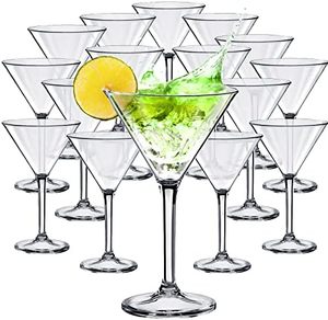 Premium Quality Reusable 12 oz Transparent Clear <b>Plastic</b> Stem <b>Martini</b> <b>Glasses</b> American Style for Bars Restaurants Hotels Outdoor - Product Image 5