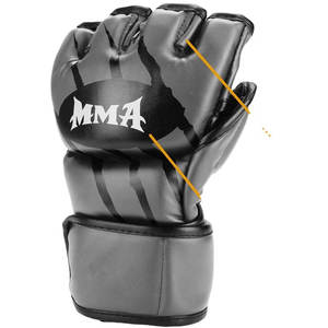 Guantes de MMA de Cuero de Alta Calidad con Impresión de Logotipo Personalizado, Guantes Deportivos de Combate hasta la Muñeca, Gran Venta, para Entrenamiento - Product Image 3