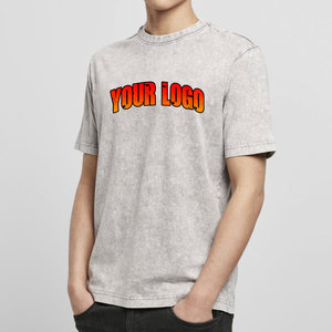 Camisetas Personalizadas de Alta Calidad para Hombre, Corte Cuadrado, Estilo Oversize, Lavado Ácido, 100% Algodón, Tejido de Lana Peinada, Ecológicas y Transpirables - Product Image 3