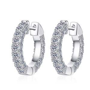 Pendientes de Diamantes Brillantes de Primera Calidad, Color E, Diamantes Cultivados en Laboratorio, 3 Quilates, Claridad VVS VS - Product Image 1