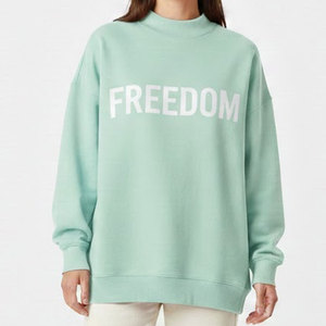 Premium Style Embroidered Terry Fabric Autumn Loose Relaxed Fit Mock Neck Breathable Casual Outfit - Product Image 2