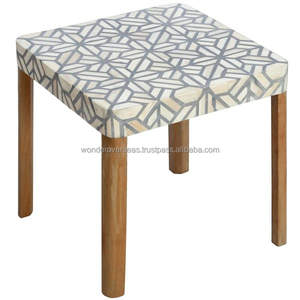 Tabouret/table en incrustation d'os standard, tambour en incrustation de mop pour forme ronde polie à la main pour la chambre, le jardin, le bureau, la maison par WONDER OVERSEAS - Product Image 4