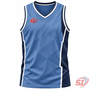 เสื้อบาสเก็ตบอลแบบกลับด้านได้สำหรับผู้ชาย เสื้อผ้าสำหรับฝึกซ้อมทีมแบบตาข่ายระดับพรีเมียม - Product Image 1