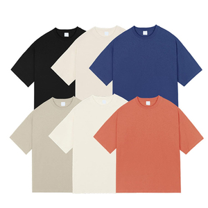เสื้อยืดโอเวอร์ไซส์สไตล์วินเทจสำหรับผู้ชาย ผ้าคอตตอนหนานุ่ม แห้งเร็ว เสื้อยืดเปล่าเรียบง่ายสำหรับผู้ชาย สั่งซื้อขั้นต่ำน้อย - Product Image 5