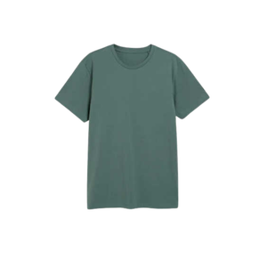 T-shirt en tricot rouge surdimensionné pour homme, manches courtes, col rond, couleur unie, décontracté, 100% coton, teinture unie, coupe confortable - Product Image 5