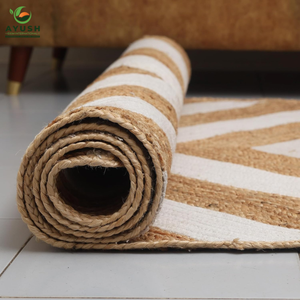 Tapis éthiques fabriqués à partir de fibres végétales 100% jute pour salon, chambre et couloir - Product Image 2